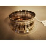 English silver wine coaster