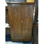 19th C. scumbled pine cupboard.