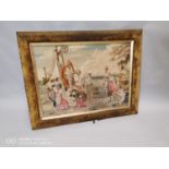 19th C. framed tapestry.