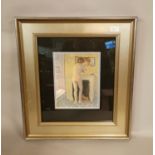 Framed lithograph of Nude Lady.