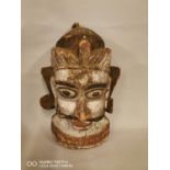19th C. wooden Indonesian mask.