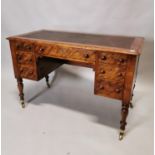 19th C. mahogany knee hole desk.