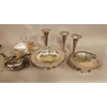 Collection six pieces of 19th C. silverplate.