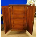 19th C. mahogany collectors cabinet.