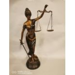 Bronze sculpture of Justice.