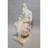 19th C. plaster statue of Grecian God.