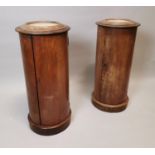 Pair of 19th. C. mahogany pot cupboard.