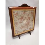 19th C. rosewood firescreen.