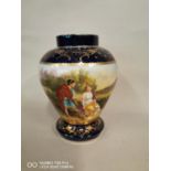 19th C. French hand painted vase.