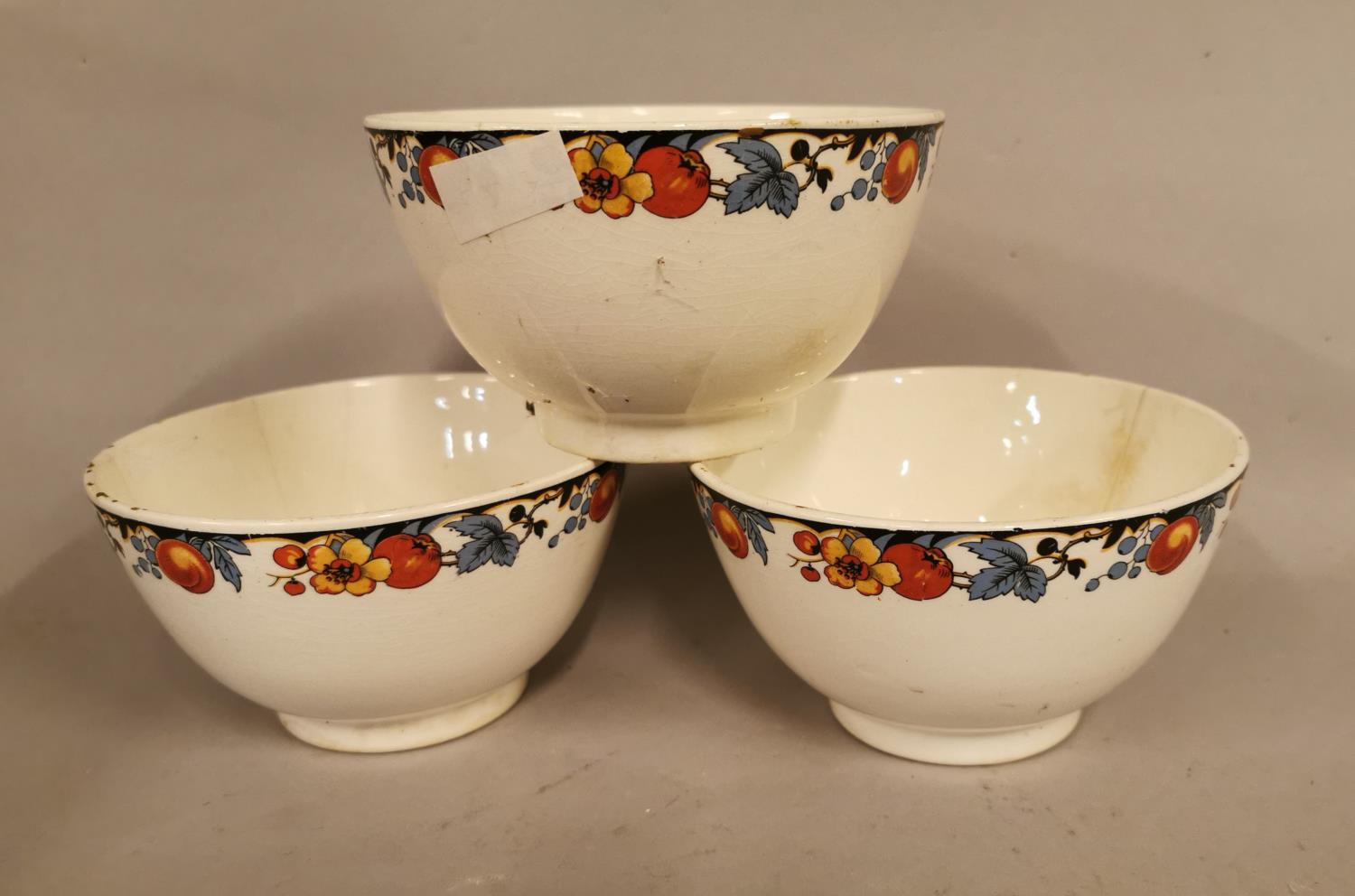 Three early 20th C. Arklow pottery bowls.