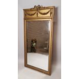 19th C. giltwood and gesso pier mirror.