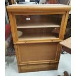 1950s oak set of stackable cabinets.