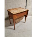 1970s teak sewing table.