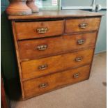 19th C. oak chest of drawer.