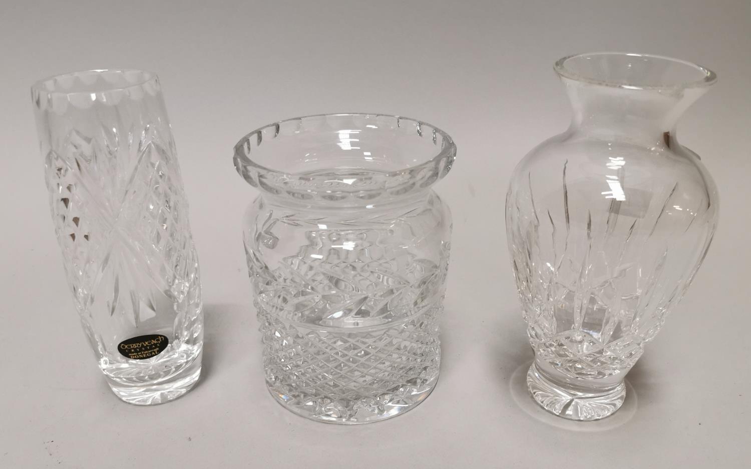 Three pieces of Donegal Crystal.