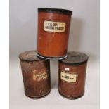 Set of three chemist shop containers.
