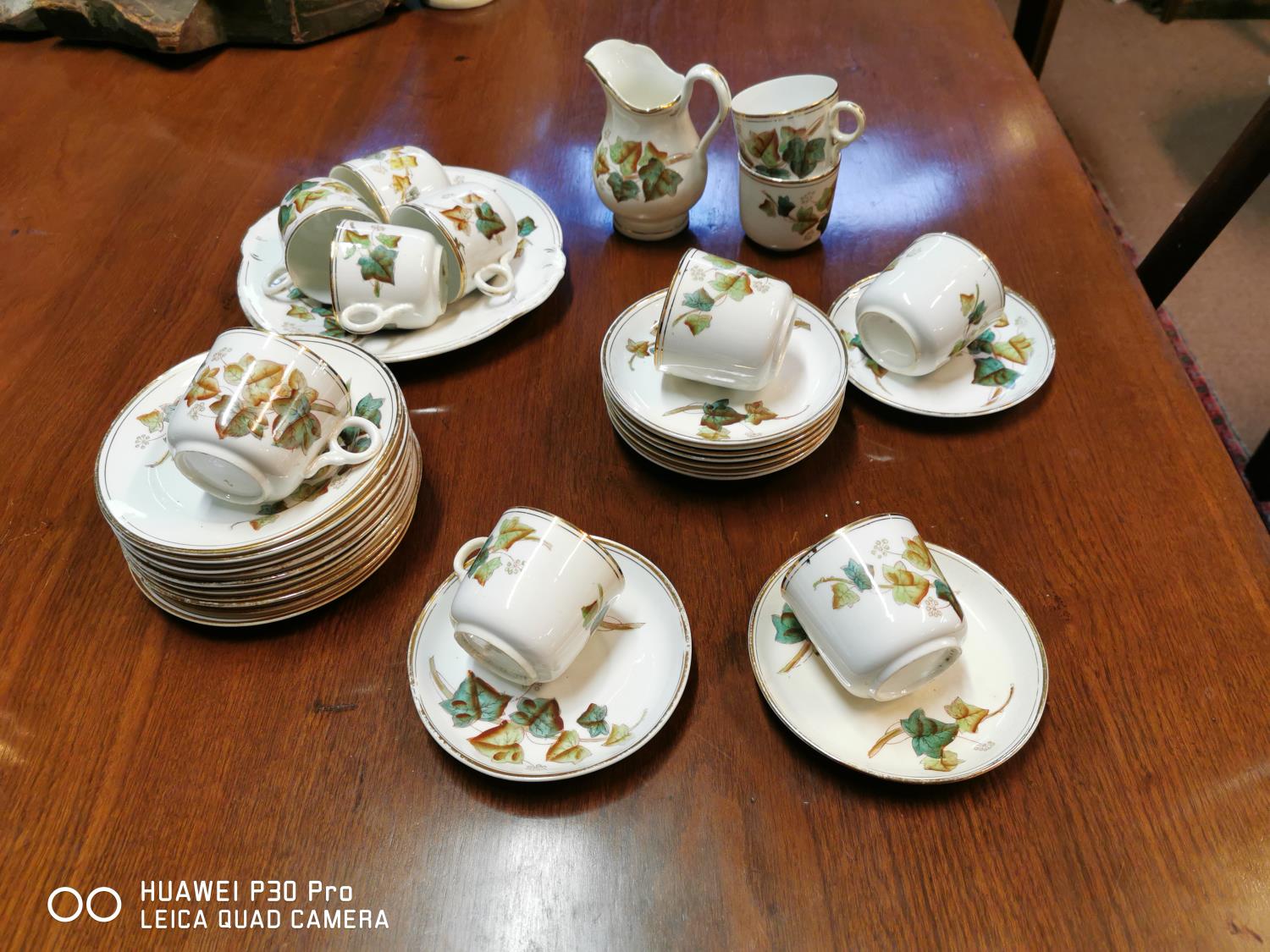 Part ceramic tea set.