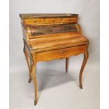 19th C. inlaid satinwood ladies writing desk.