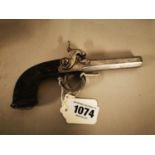 19th C. percussion capped pistol.