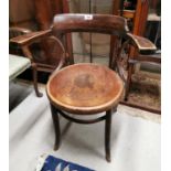 Edwardian bentwood armchair.