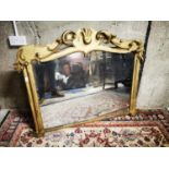 William IV giltwood overmantle.