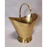 20th C. brass coal bucket.