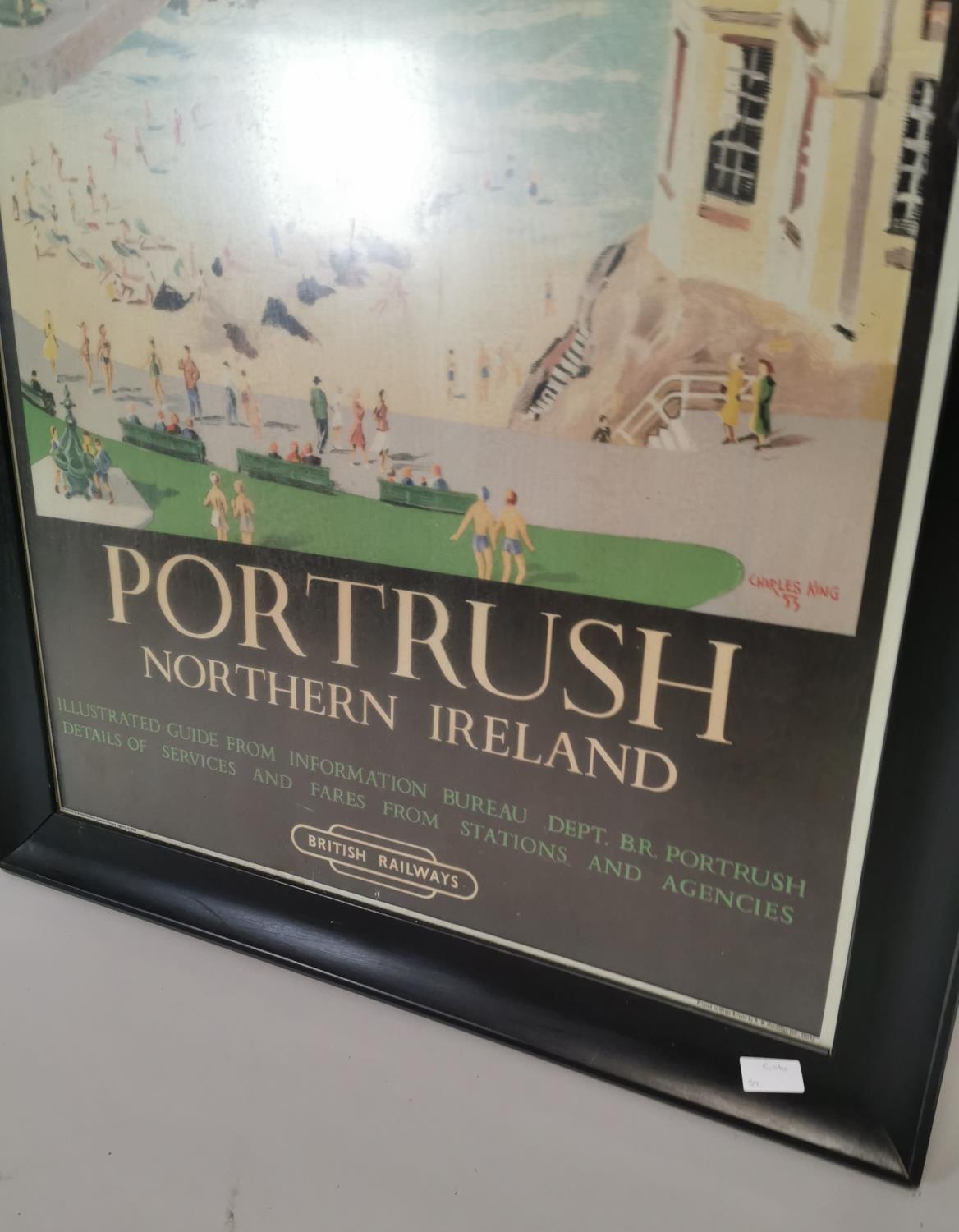 Framed Northern Ireland travel advertising print. - Image 2 of 3