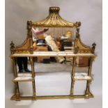 19th C. giltwood and gesso overmantle.