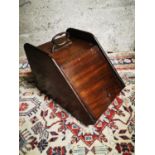 Edwardian mahogany coal skuttle.