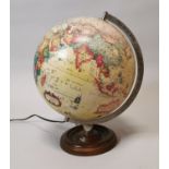 1950's light up world globe.