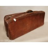 Large leather Gladstone bag.