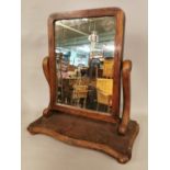 19th C. mahogany dressing table mirror.