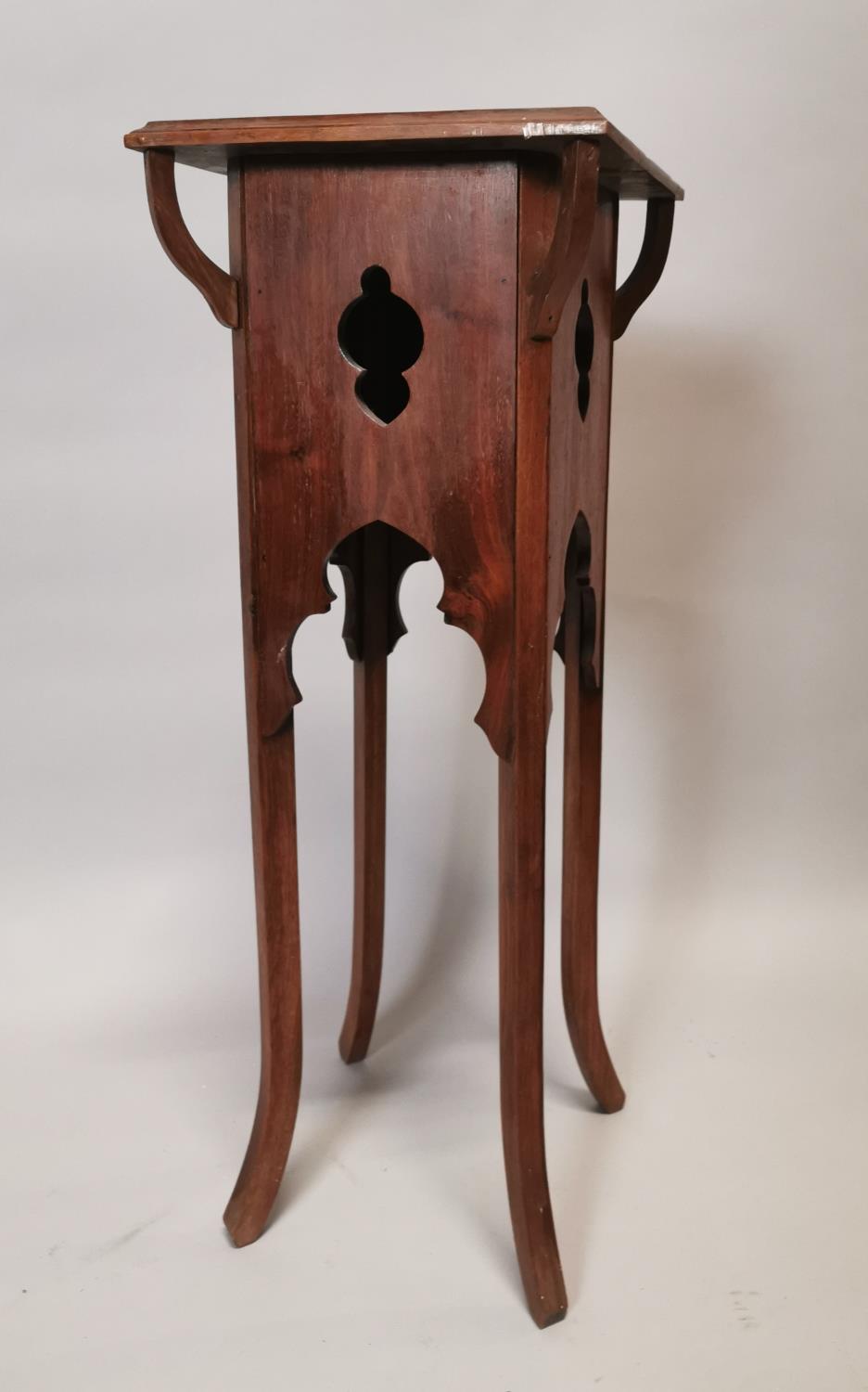 Edwardian mahogany jardinière stand. - Image 3 of 3