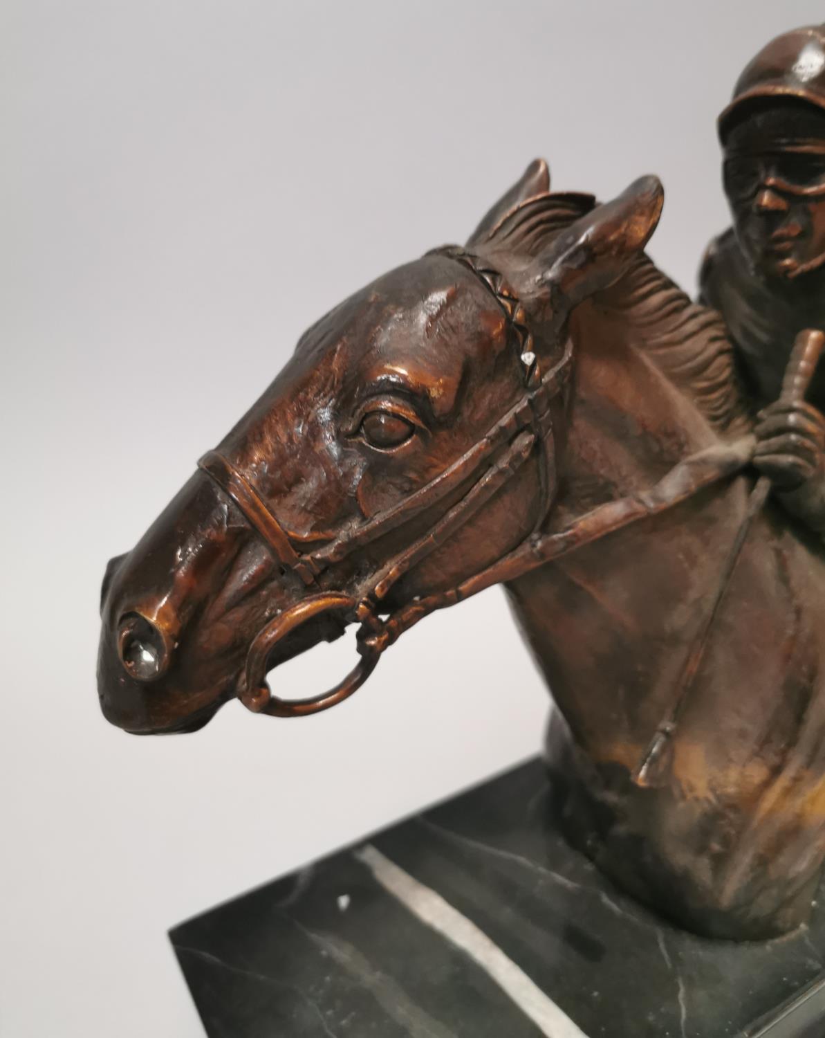 Bronze model of a Jockey and Horse. - Image 3 of 4