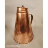 19th C. copper hot water flask.