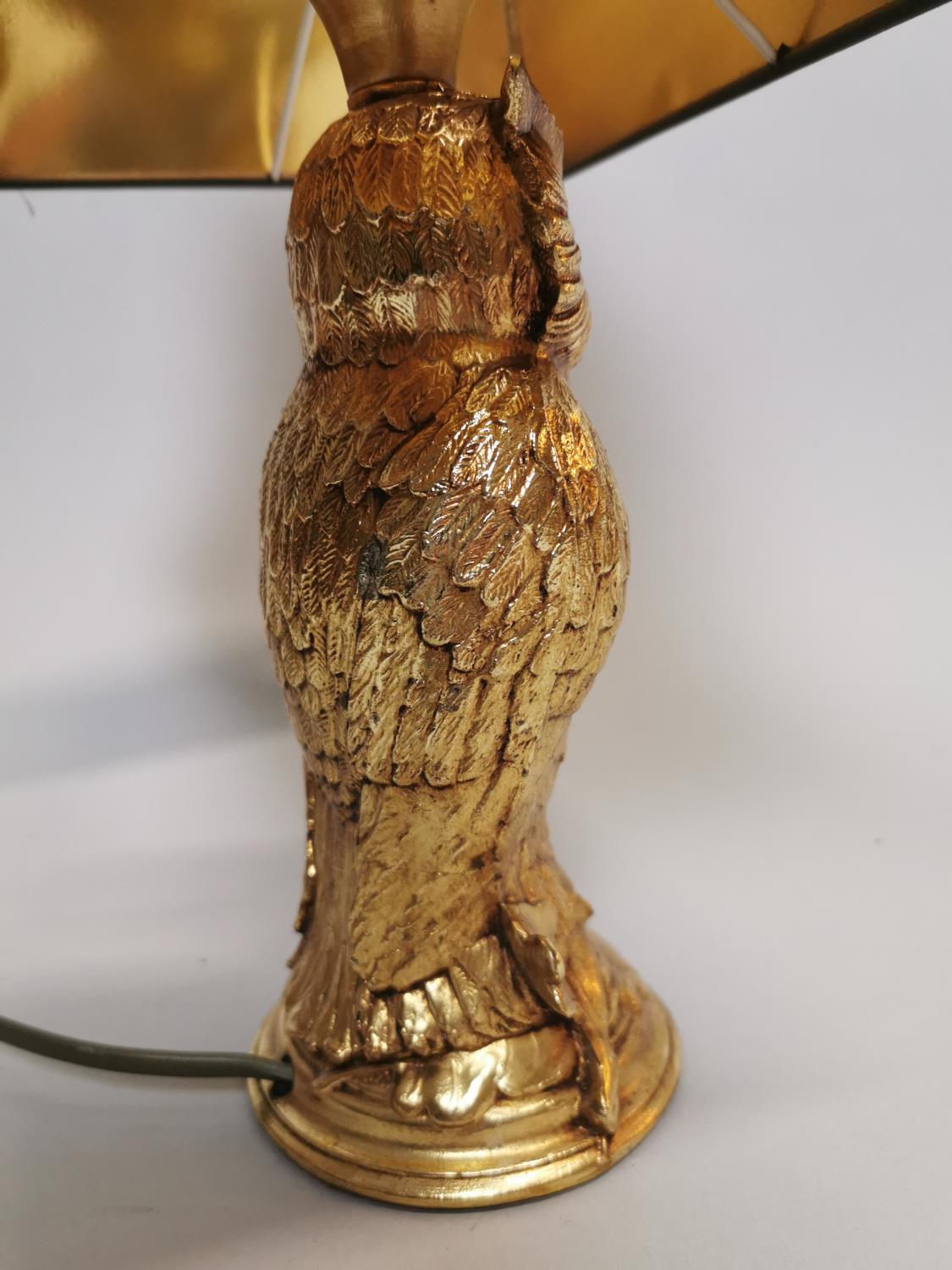 Gilded table lamp in the form of an Owl - Image 3 of 3