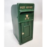 Metal P&T post box {29 cm H x 25 cm W x 34 cm D}.