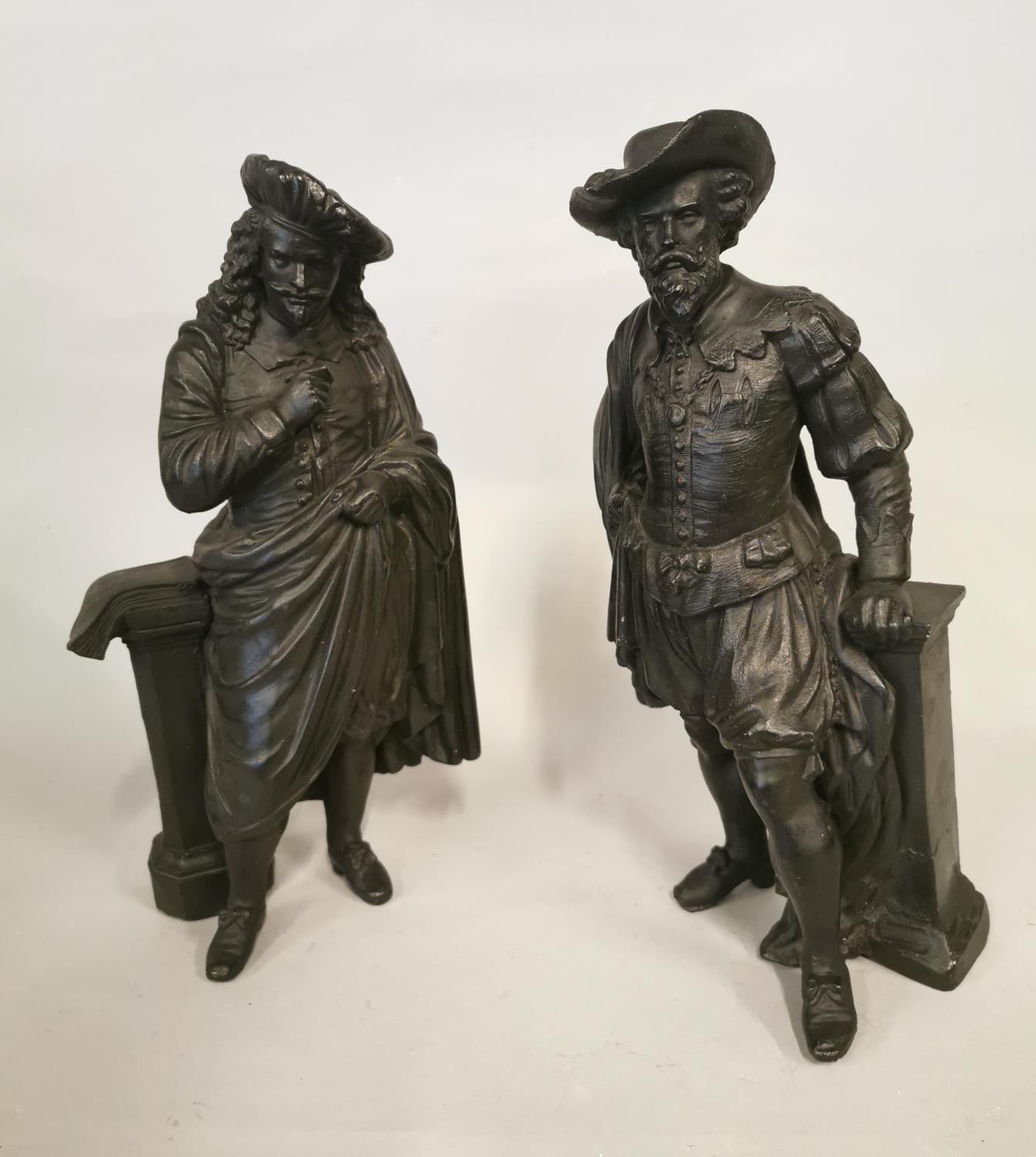 Two late 19th C. spelter figures.