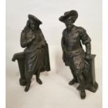 Two late 19th C. spelter figures.