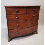 19th C. mahogany chest of drawers.