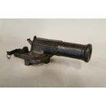 19th C. cast iron poachers gun.