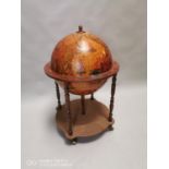 World globe in the form of a drinks cabinet.