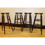 Set of four high stools.