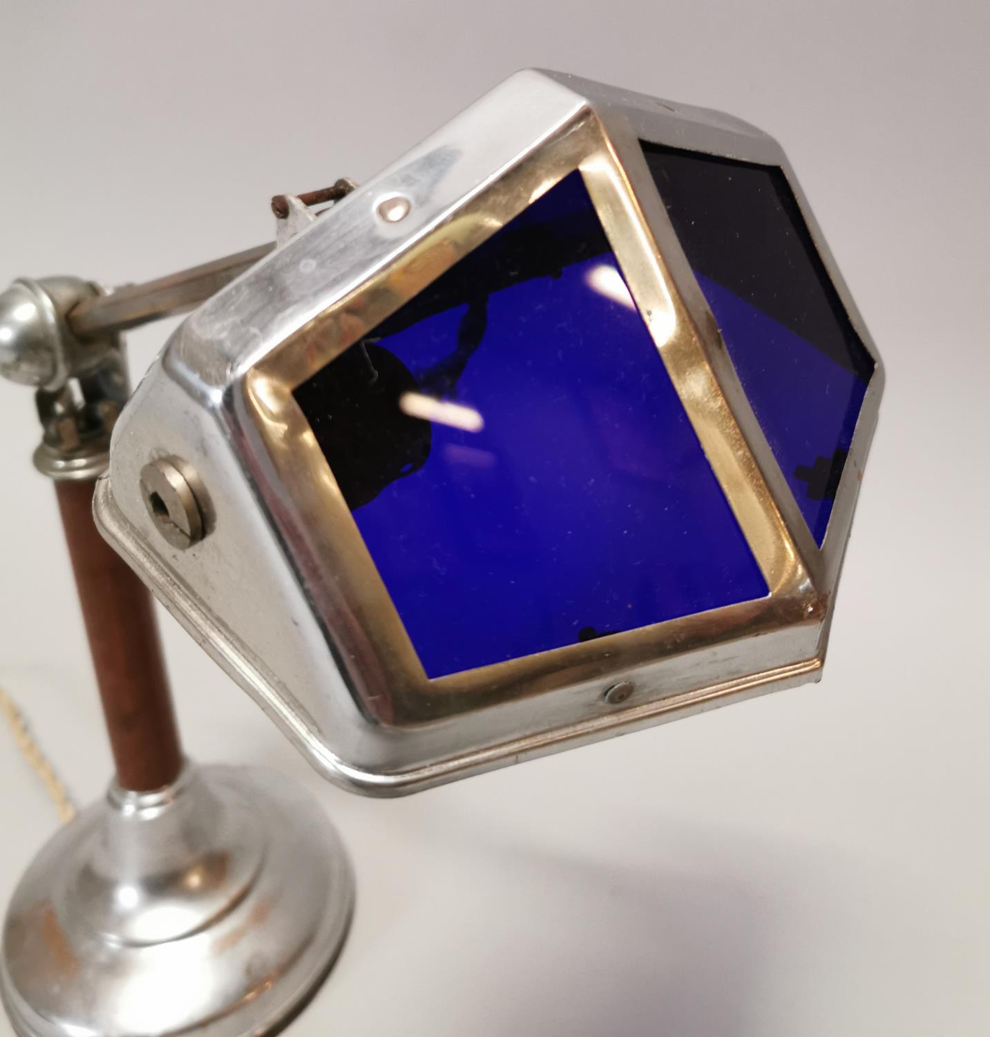 Early 20th C. chrome desk lamp. - Image 2 of 3