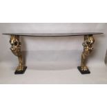 Good quality glass console table.