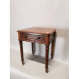 19th C. mahogany side table.