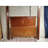 Edwardian inlaid mahogany bed.