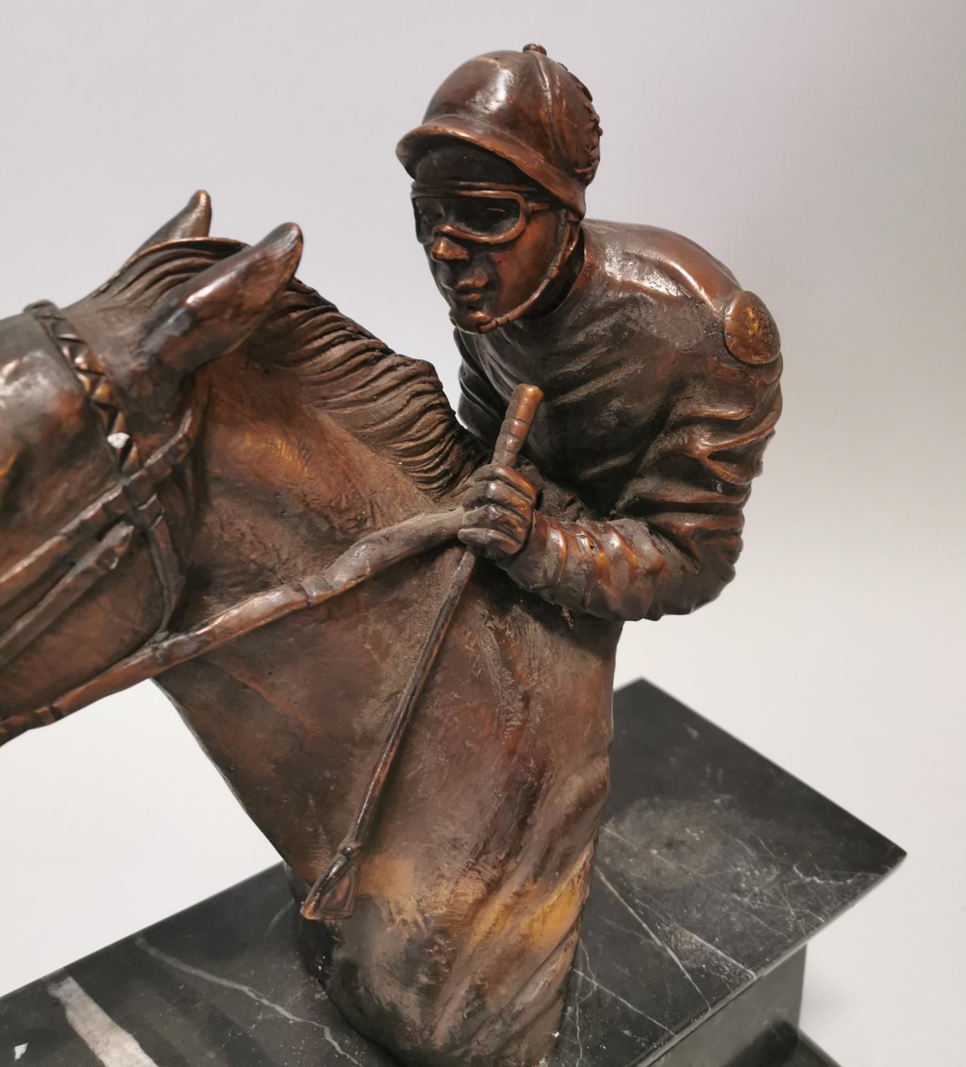 Bronze model of a Jockey and Horse. - Image 4 of 4