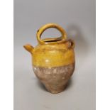 18th C. glazed terracotta Confit pot.