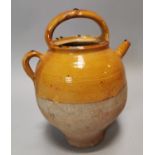 18th C. glazed terracotta pot.